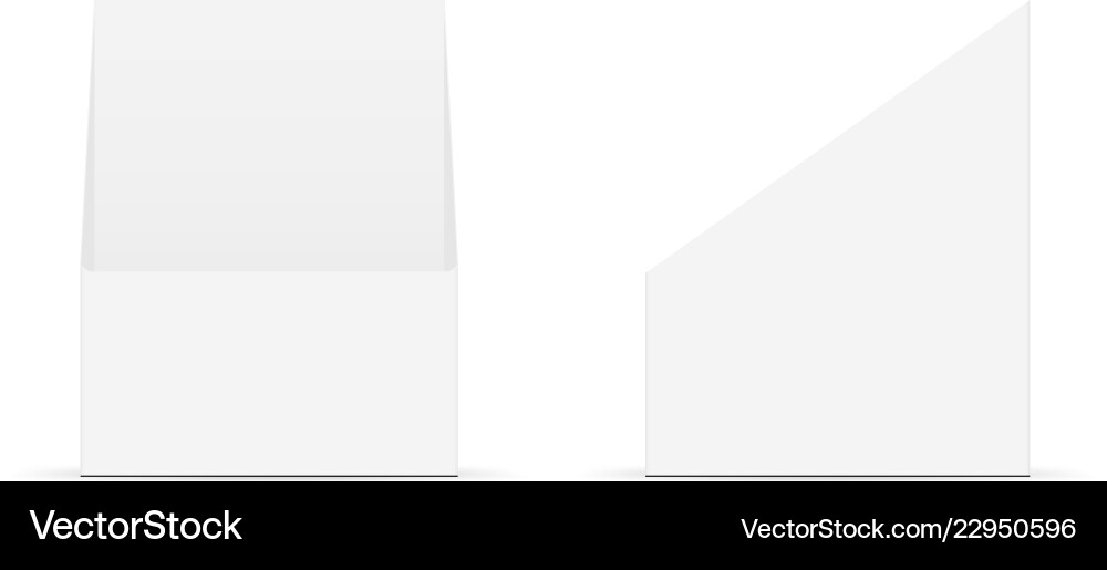 Cardboard Box Mockups - Front & Right Views Vector Image