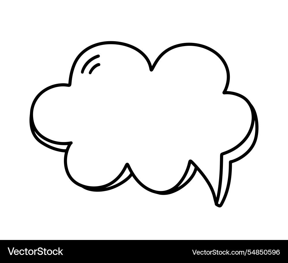 Chat speech bubble message text cloud shape Chat speech bubble message text cloud shape vector image