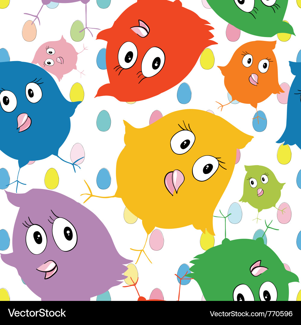 Chicken and eggs pattern Vector Image