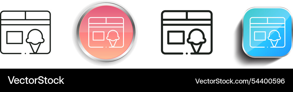 Freezer icon thin linear regular and button style Freezer icon thin linear regular and button style Vector Image