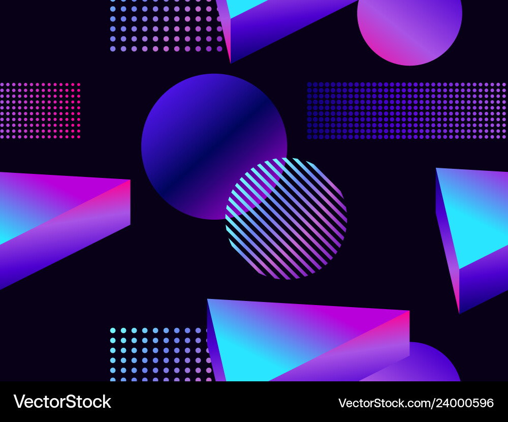 Futuristic seamless pattern with geometric shapes Futuristic seamless pattern with geometric shapes vector image
