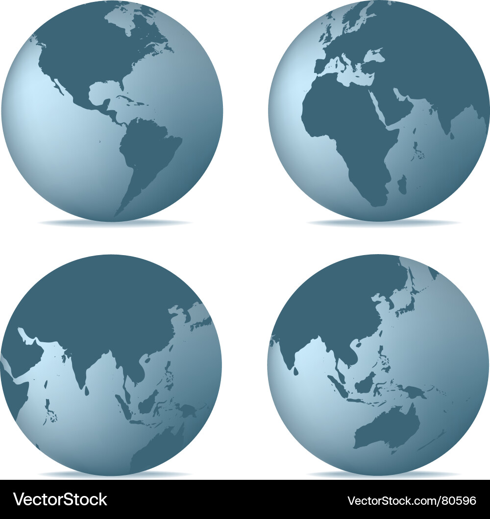 Globe set Vector Image