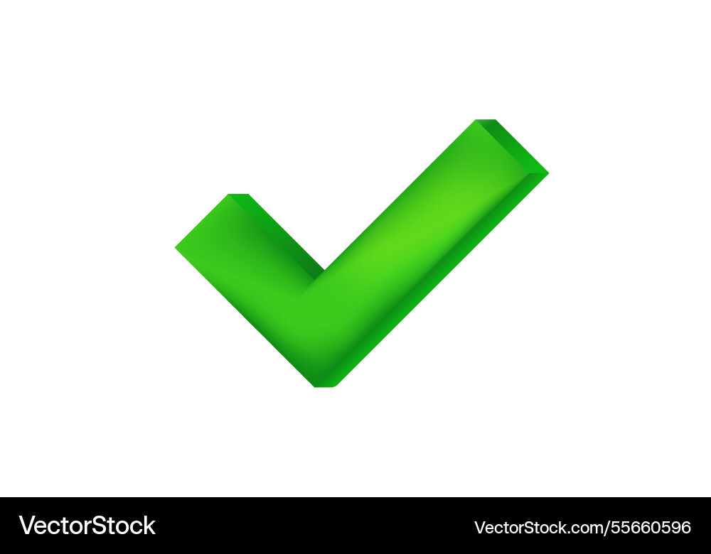 Green checkbox icon vector image