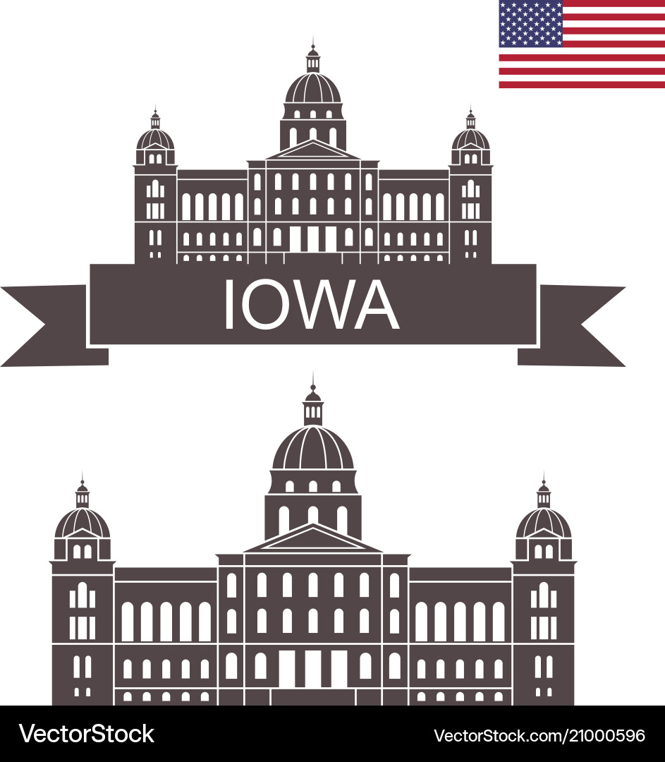 Iowa State Architecture vector image