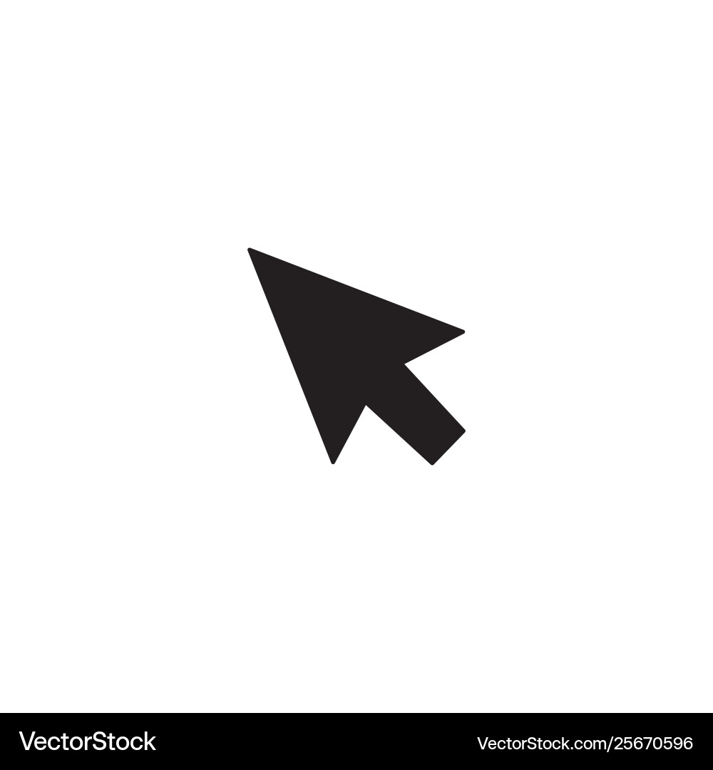Mouse cursor symbol - arrow click pointer isolated Mouse cursor symbol - arrow click pointer isolated vector image