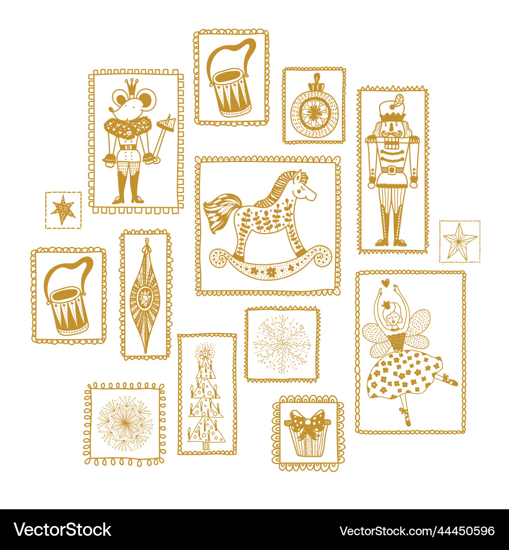 Nutcracker set magic vector image
