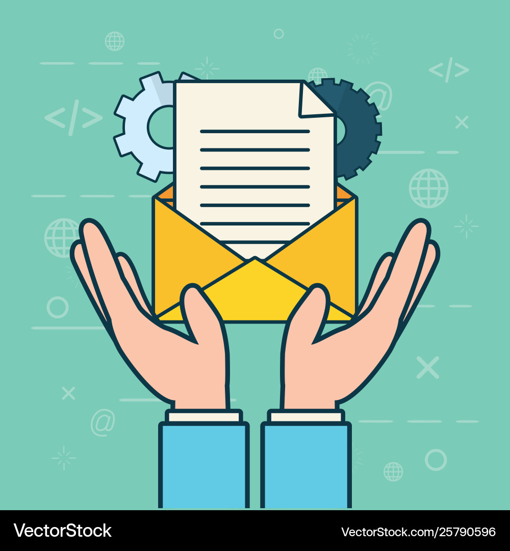Send email related vector image