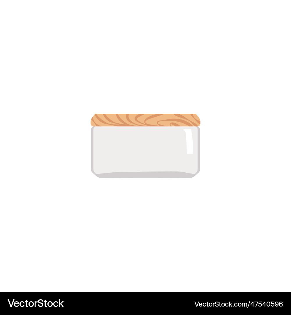 Short empty glass container with lid for storage Short empty glass container with lid for storage Vector Image