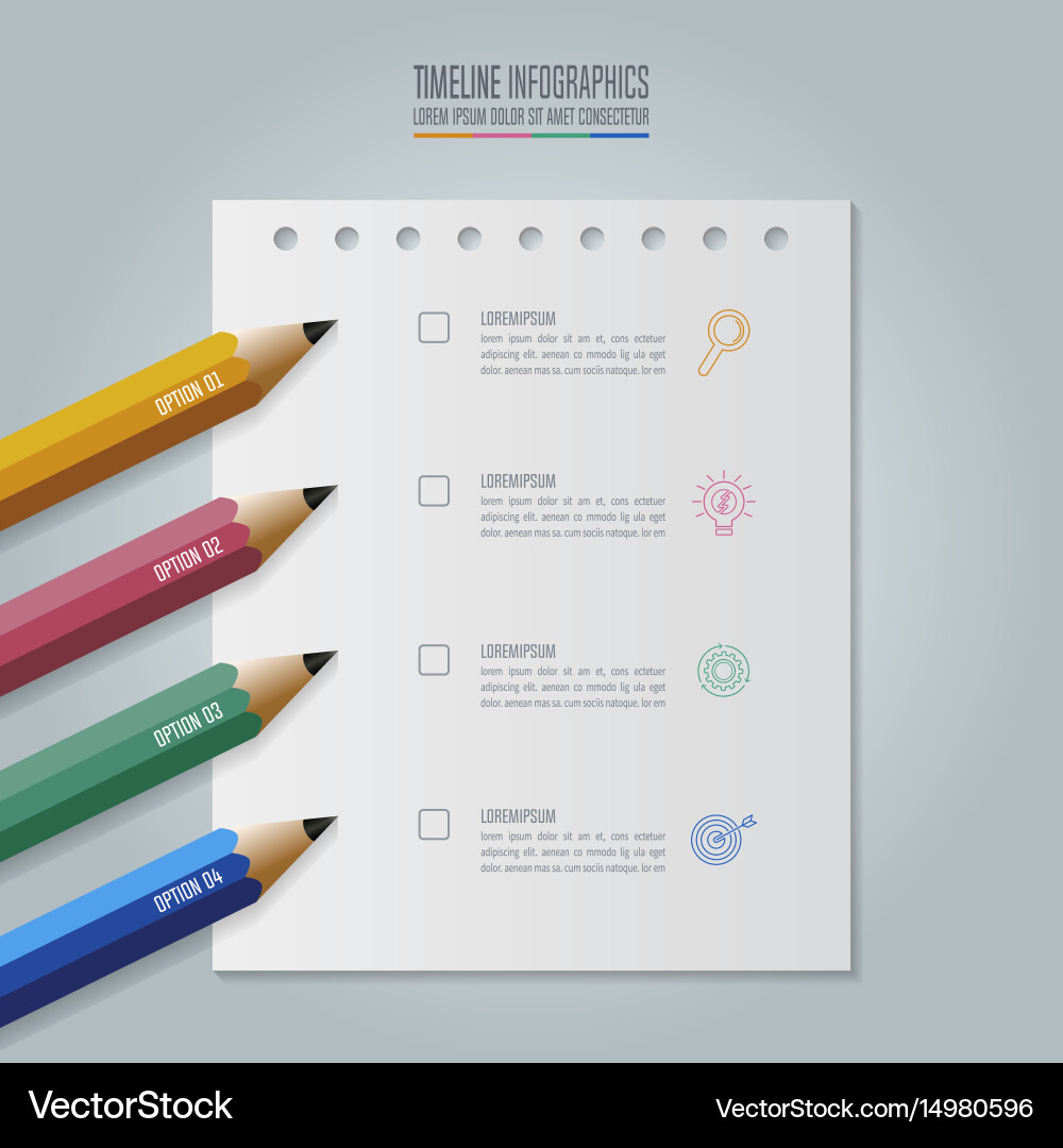 Step-by-Step Learning Timeline vector image