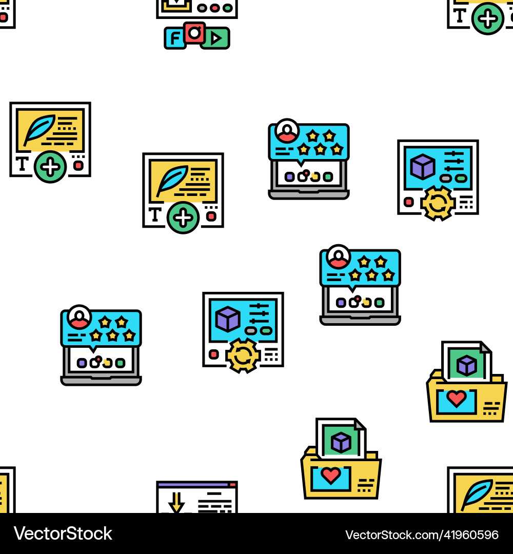 User generated content seamless pattern User generated content seamless pattern vector image