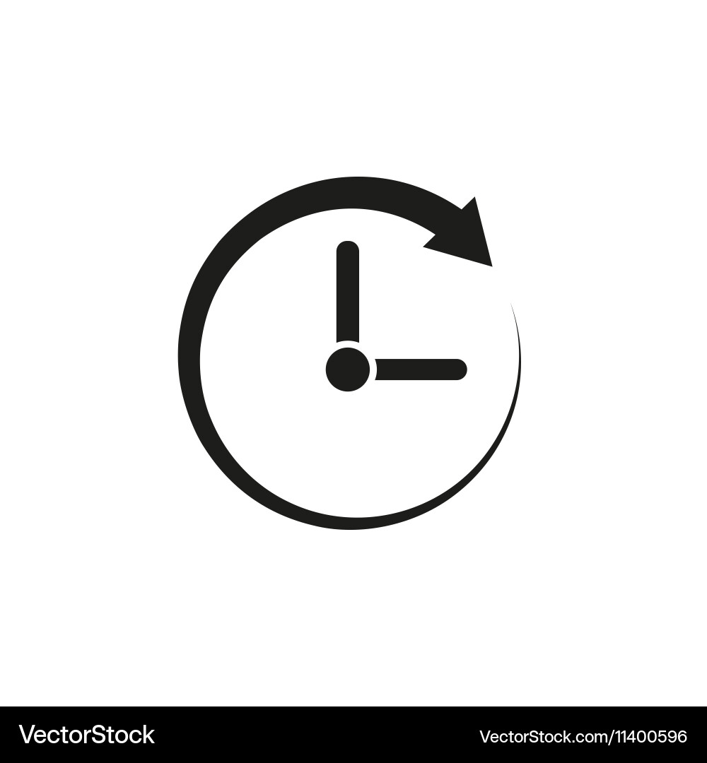 Zeit-Icon und Uhr Timer Symbol ui web vektorbild