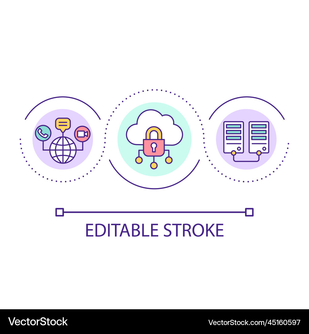 Cloud based storage loop concept icon Cloud based storage loop concept icon vector image