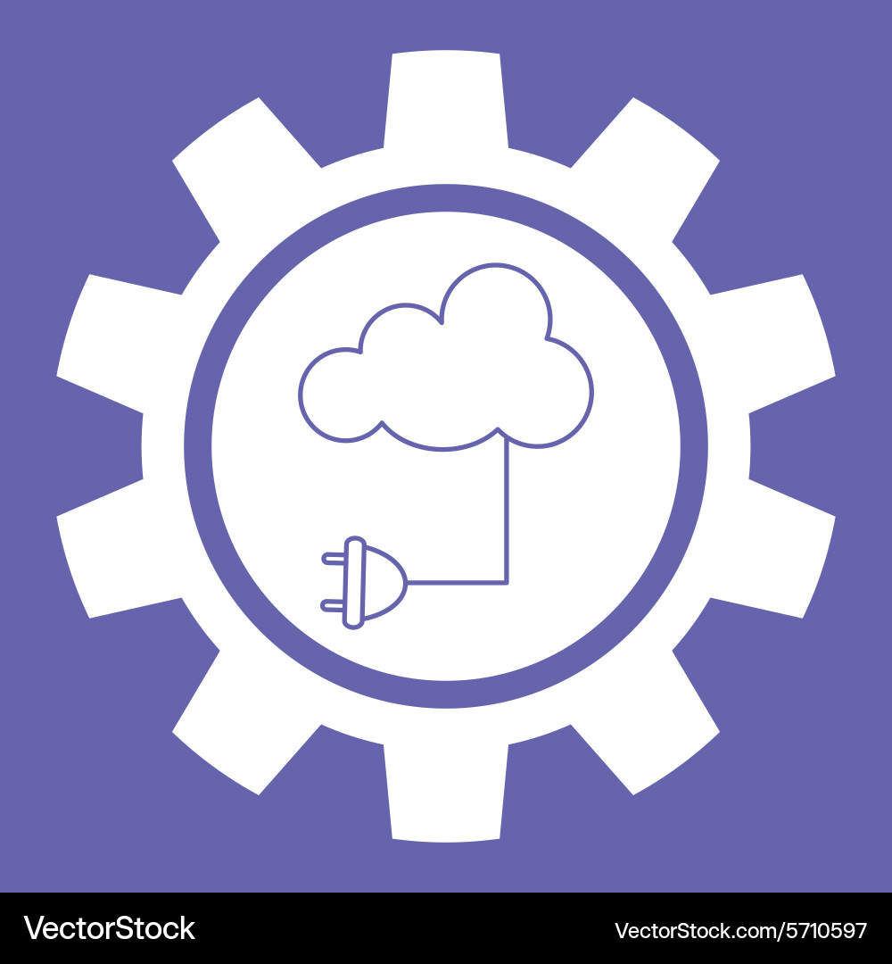 Cloud computing design vector image