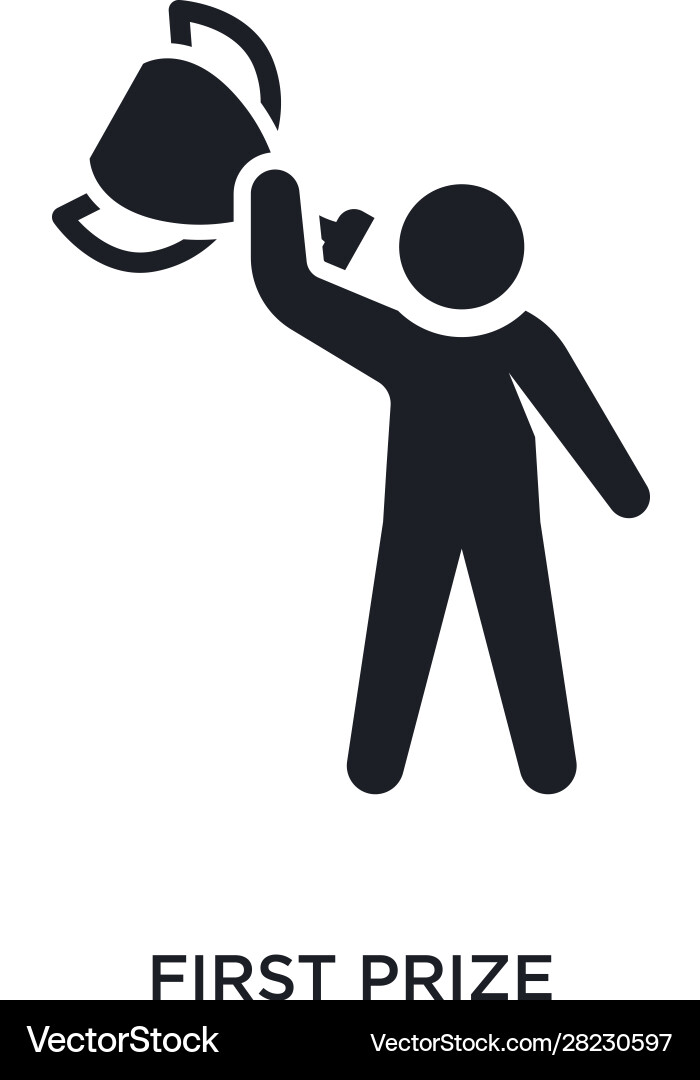 First prize isolated icon simple element from Vector Image