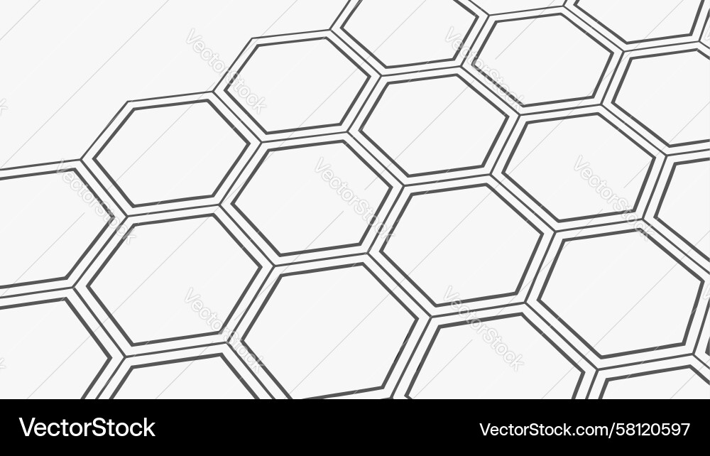 Geometric Honeycomb Outline Royalty Free Vector Image
