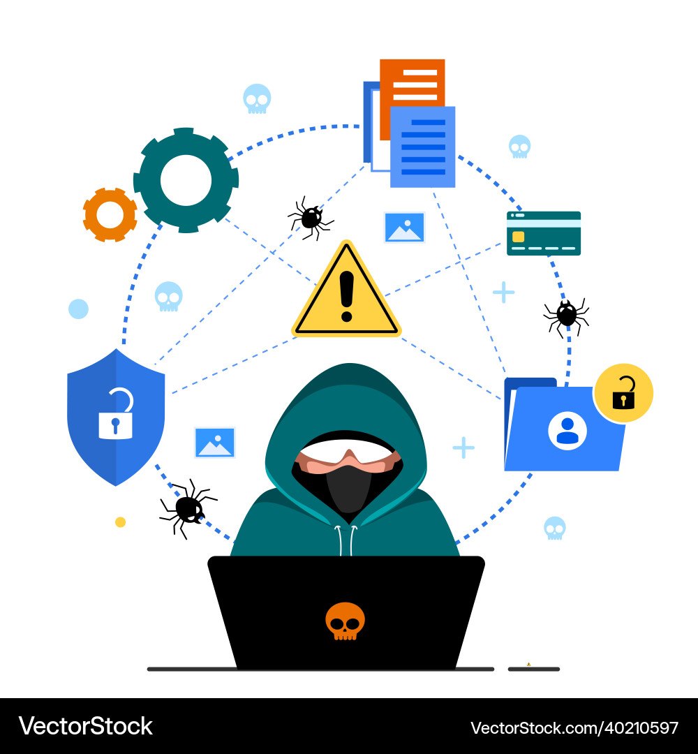 Global data security personal cyber Global data security personal cyber vector image