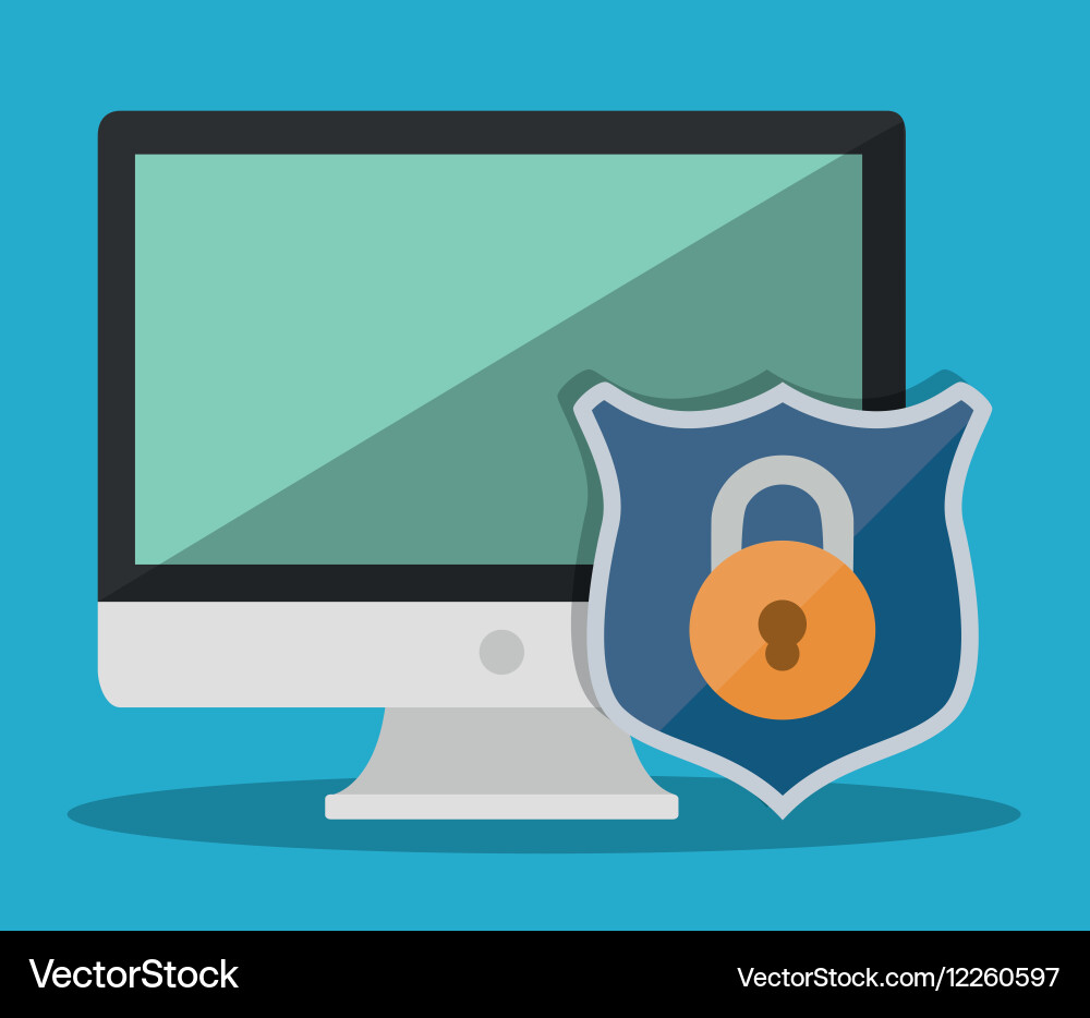 Internet security related icons image vector image