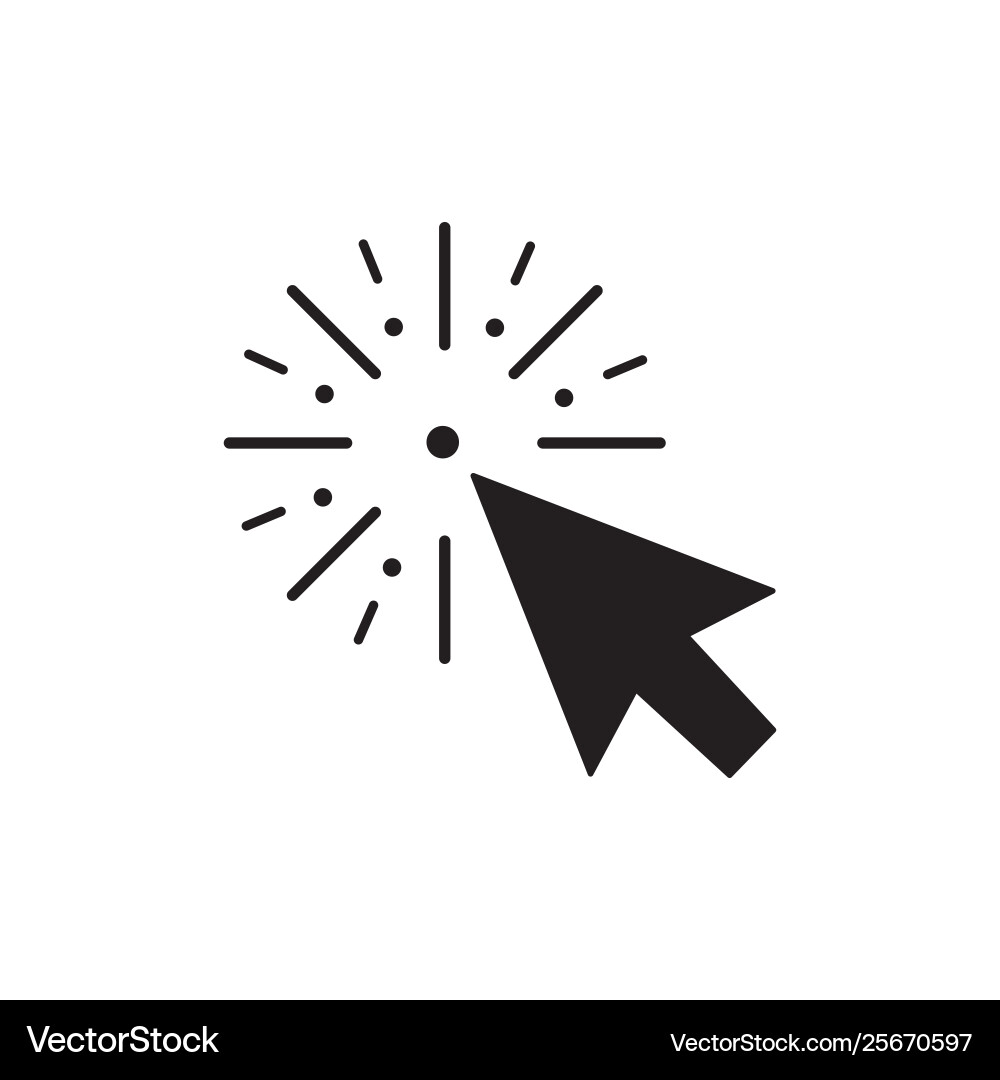 Mouse cursor symbol - arrow click pointer isolated Mouse cursor symbol - arrow click pointer isolated vector image