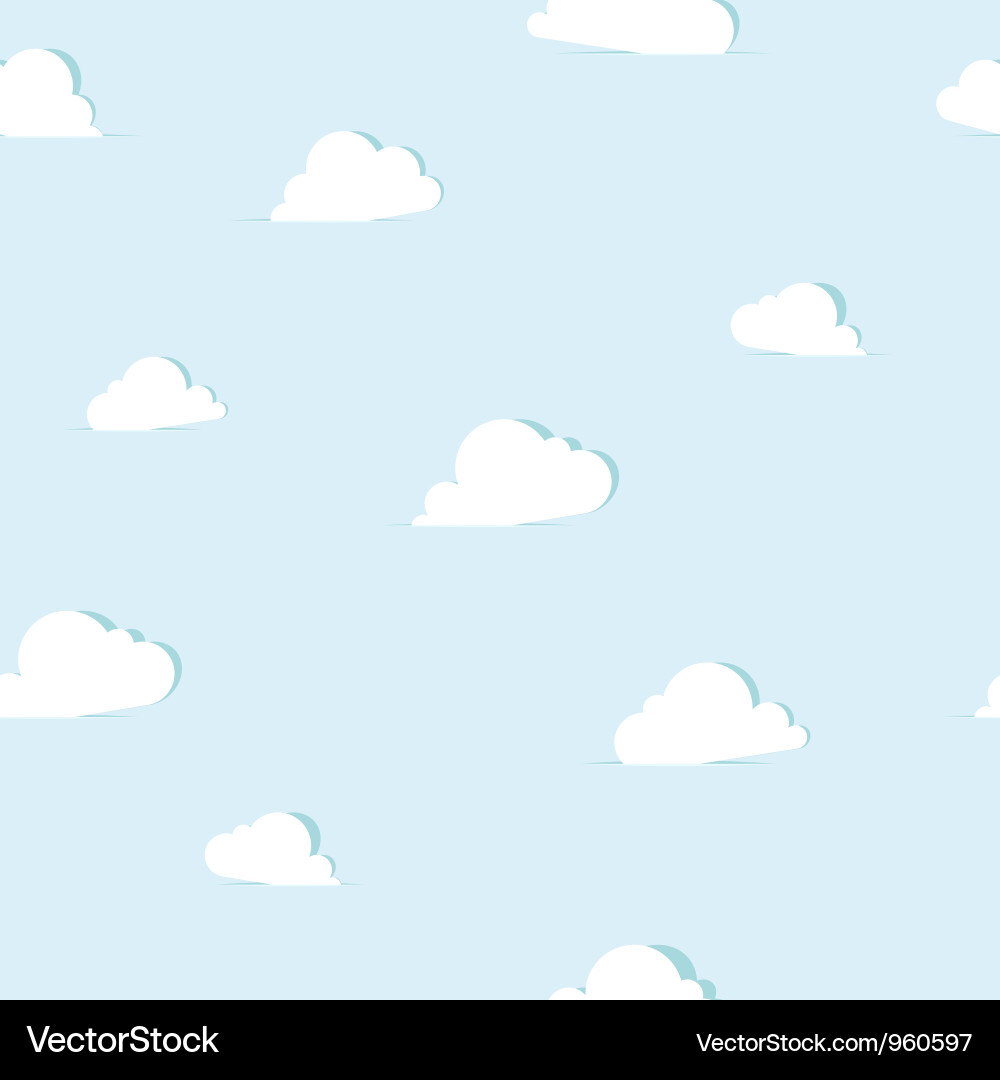 Paper Cloud Pattern vector image