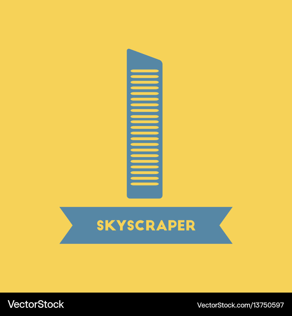Skyscraper building high rise tower Royalty Free Vector
