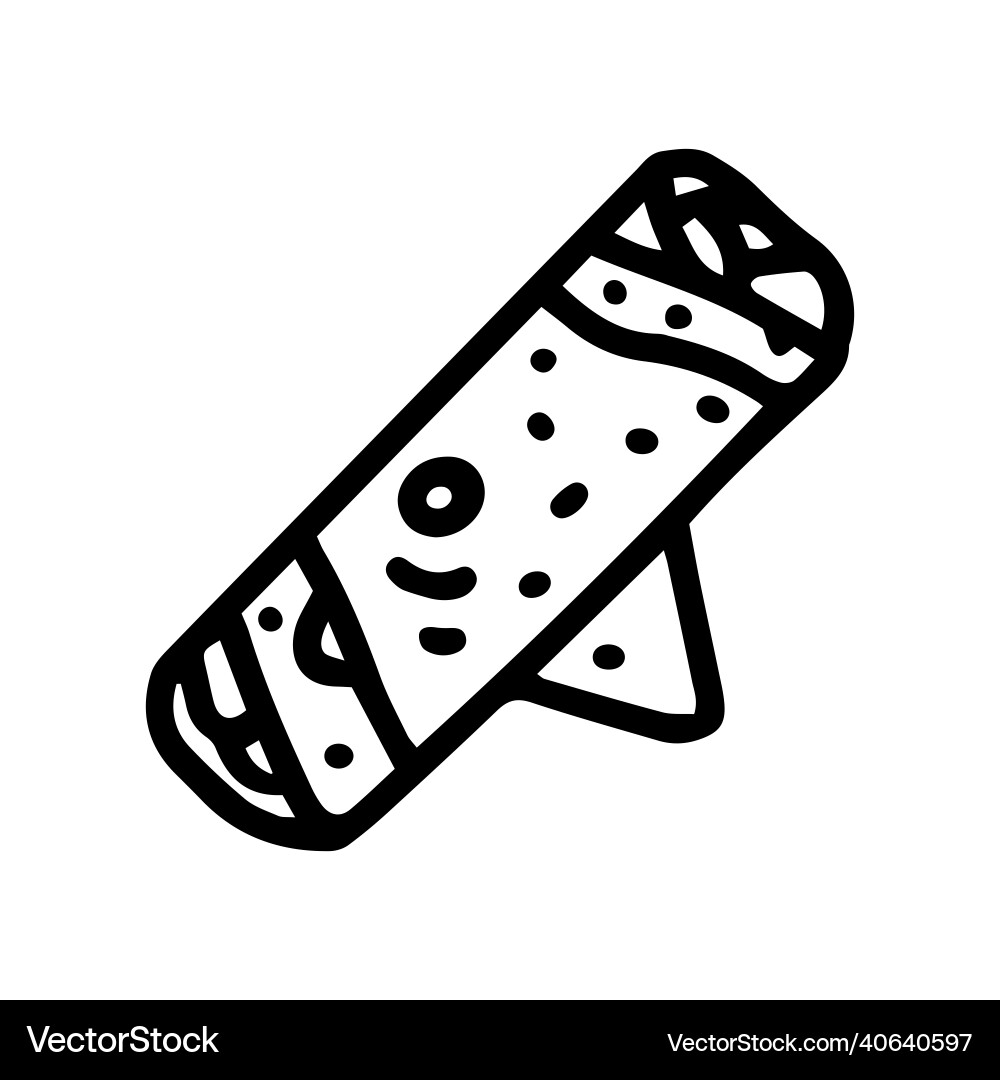 Taquitos Linie doodle einfaches Icon Design Taquitos Linie doodle einfaches Icon Design vektorbild