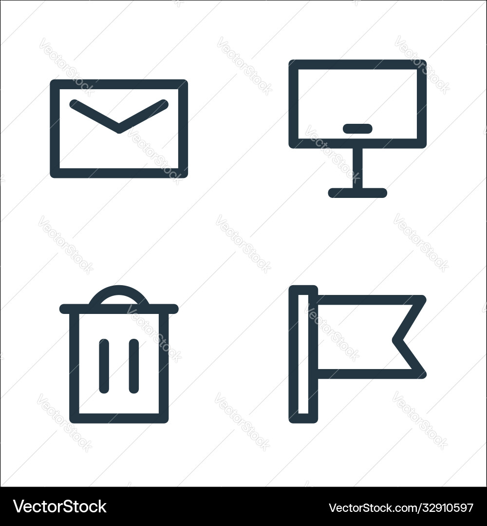 User interface line icons linear set quality User interface line icons linear set quality vector image