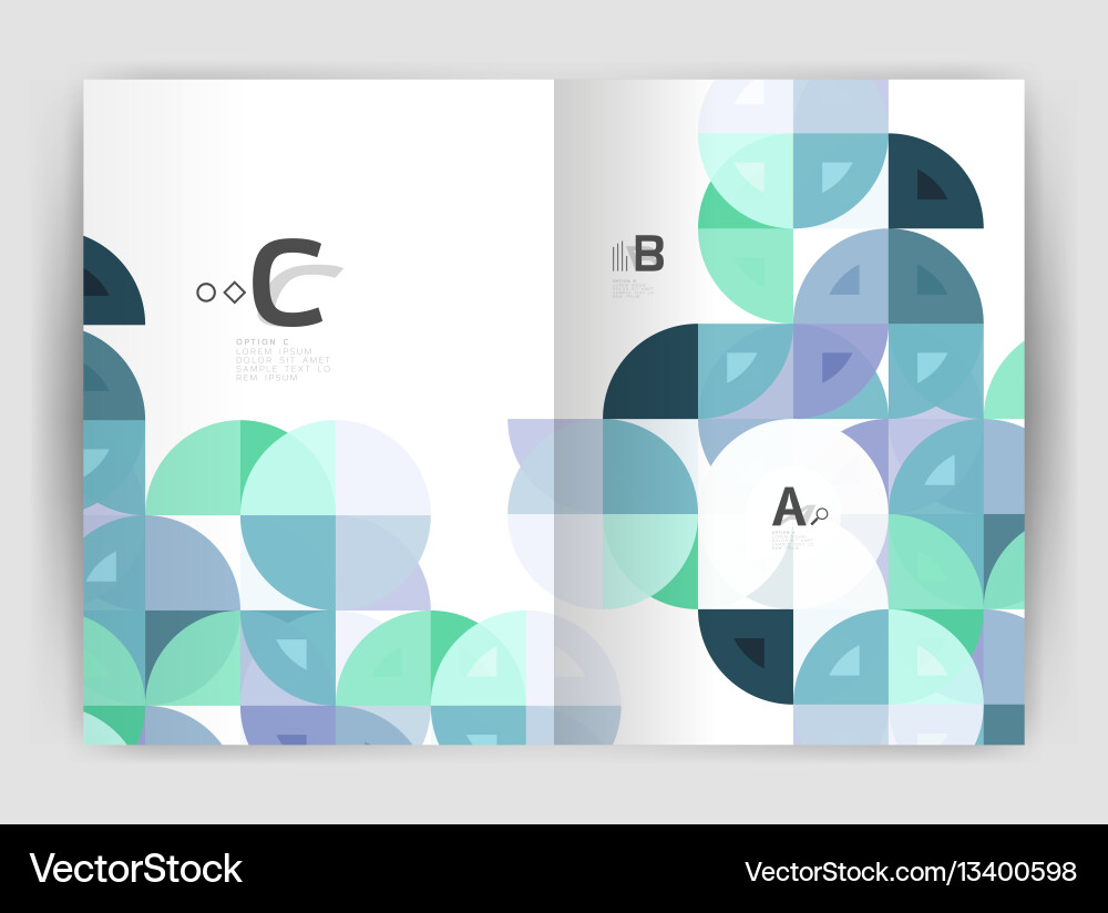 Abstract background with color triangles annual Vector Image