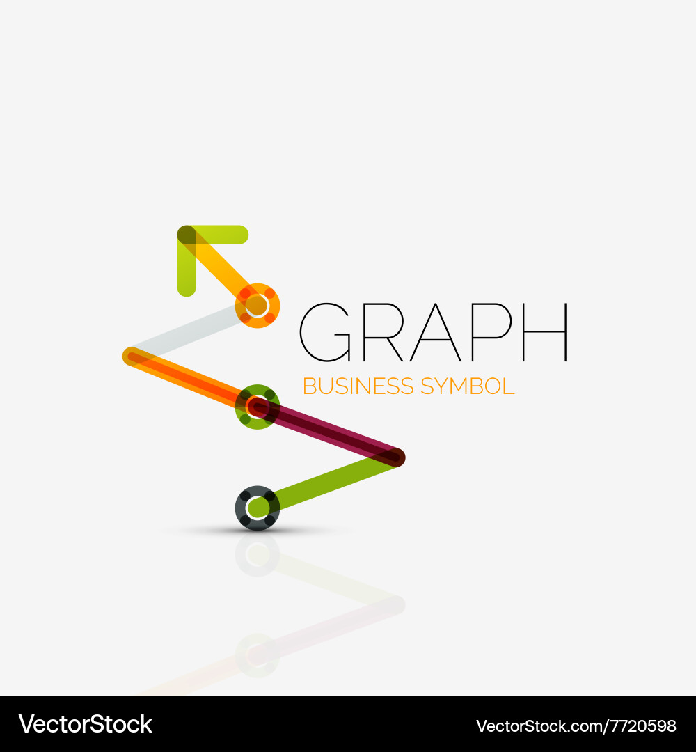 Abstract logo idea linear chart or graph Vector Image