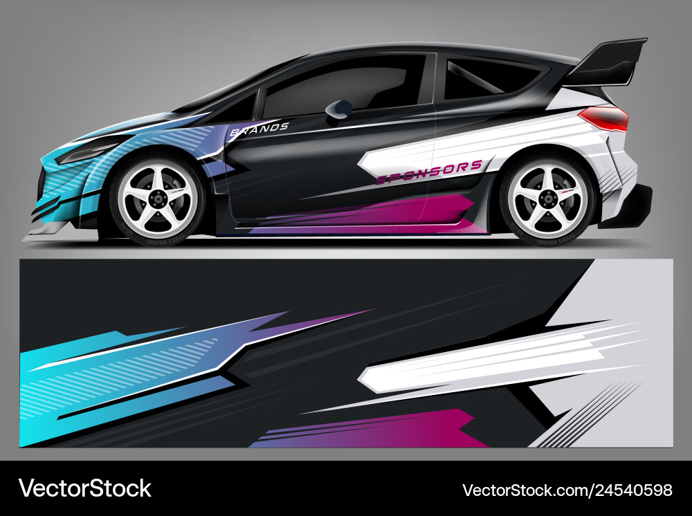 auto decal wrap design graphisch abstrakt strip Auto decal wrap design graphisch abstrakt strip vektorbild
