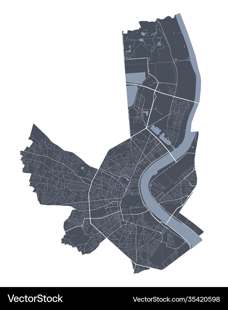 Bordeaux map detailed city poster Bordeaux map detailed city poster vector image