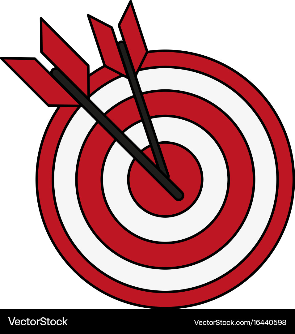 Bullseye with dart icon image vector image