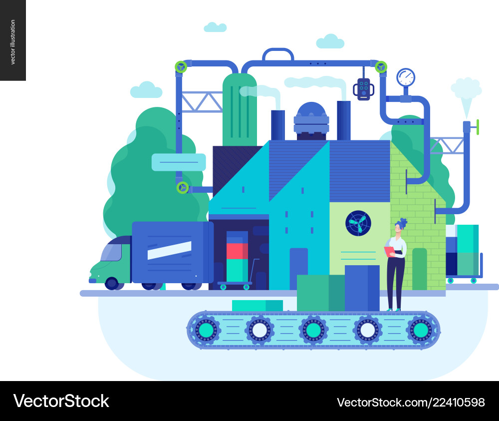 Business series - production web template Business series - production web template vector image