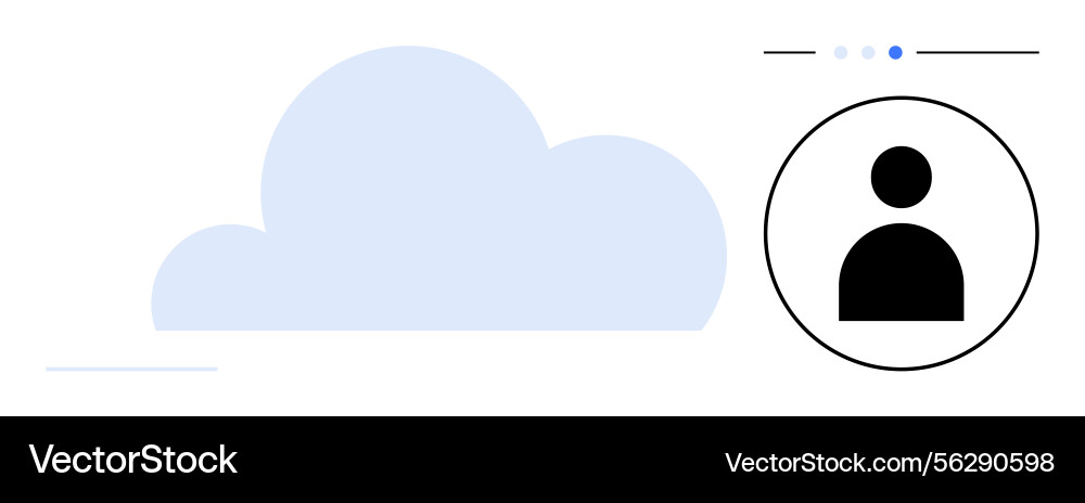 Cloud data storage with user profile connection Vector Image