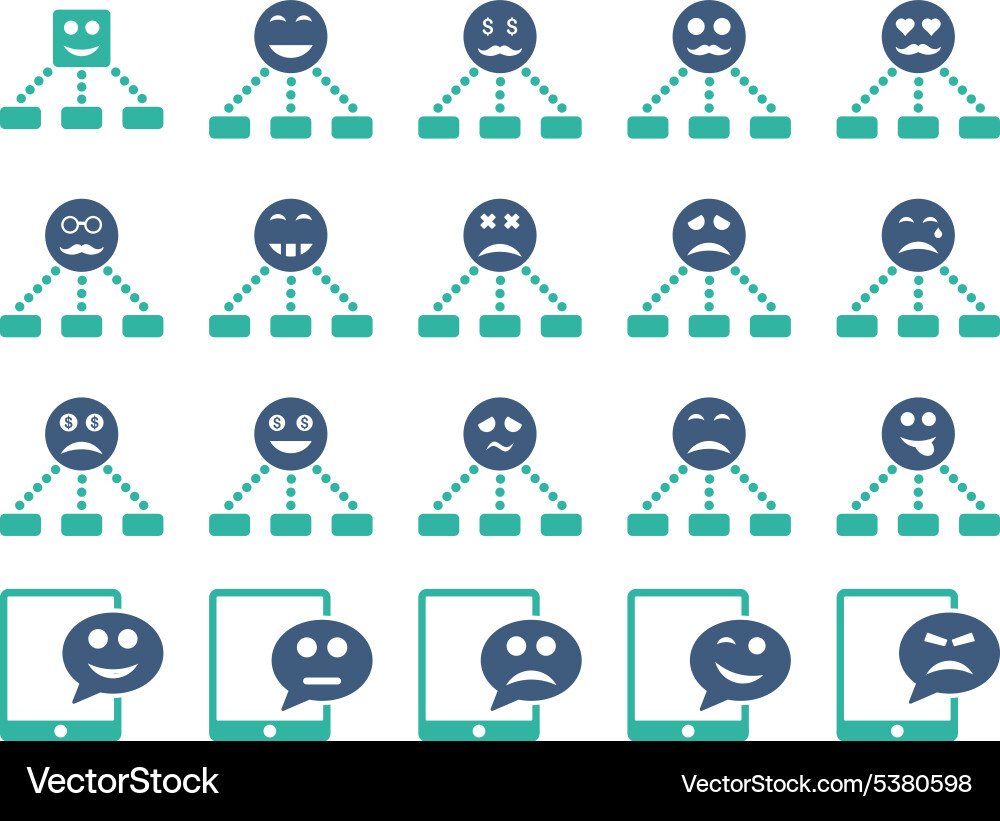 Emotion hierarchy and sms icons Vector Image