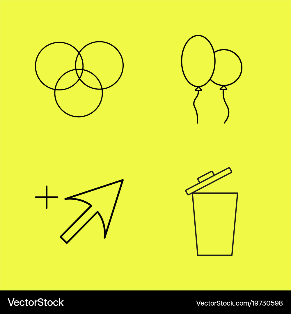Essential linear icon set vector image