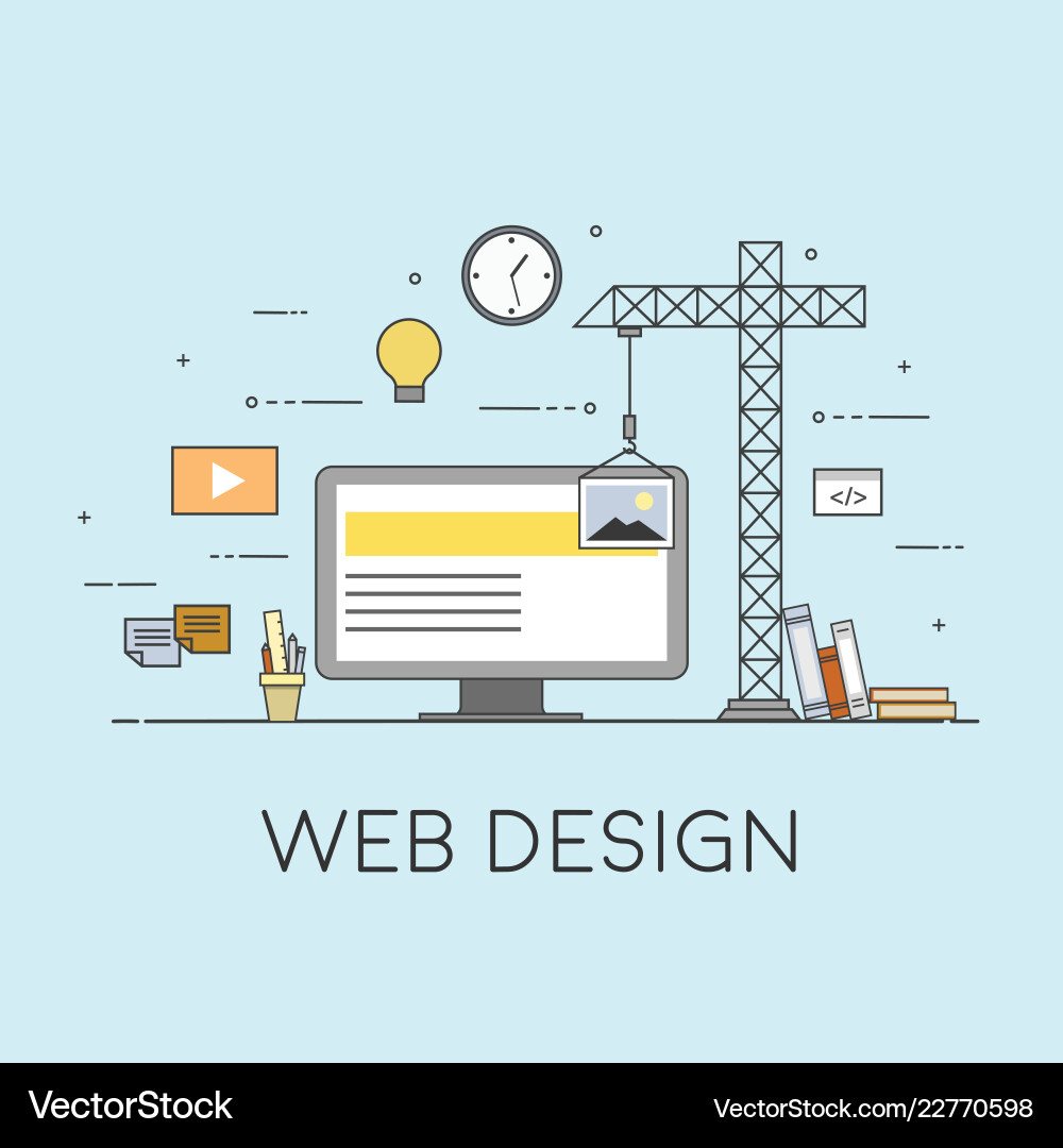 Flat mobile ui ux design web infographic concept Vector Image