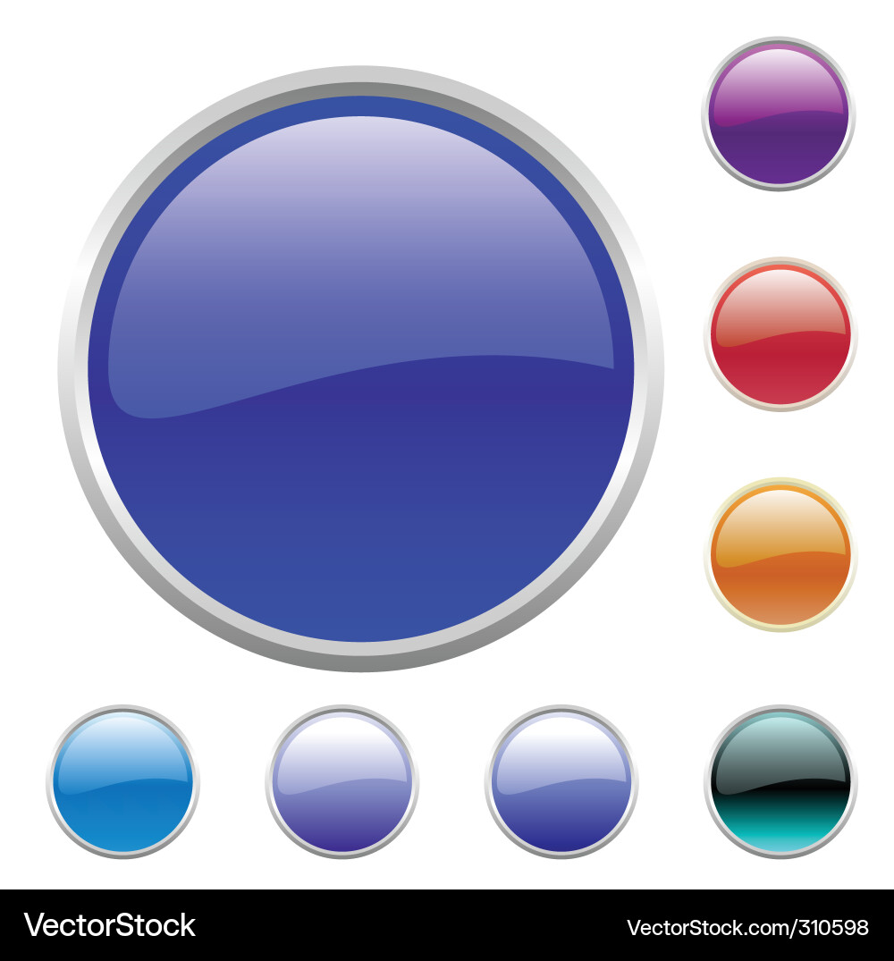 Glossy Button Collection Vector Image