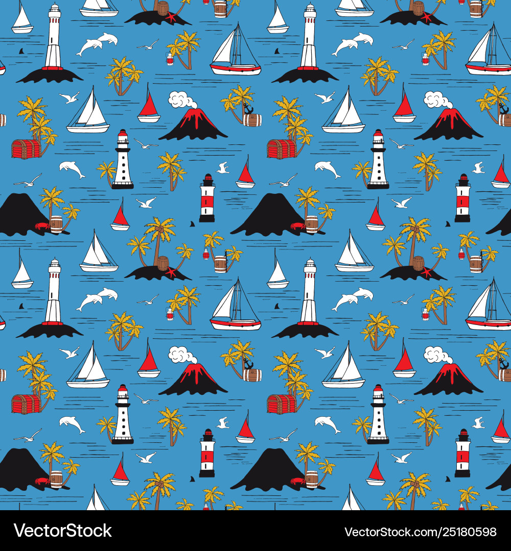 Maritime Seashell Pattern vector image
