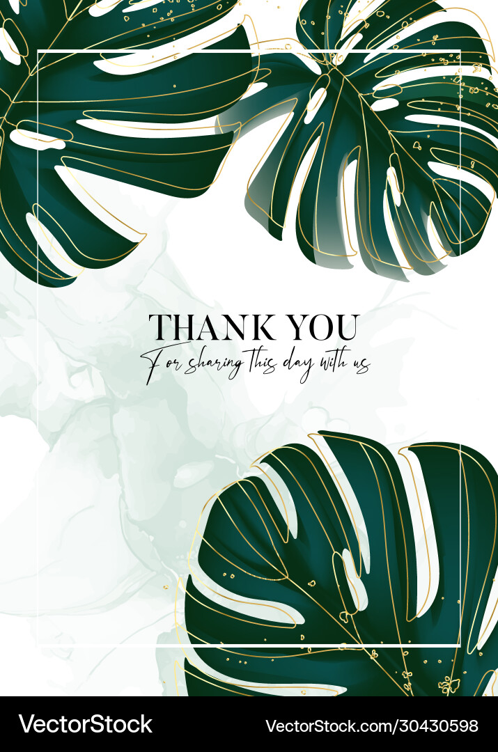 Palm leaves tropical design monstera jungle vector image