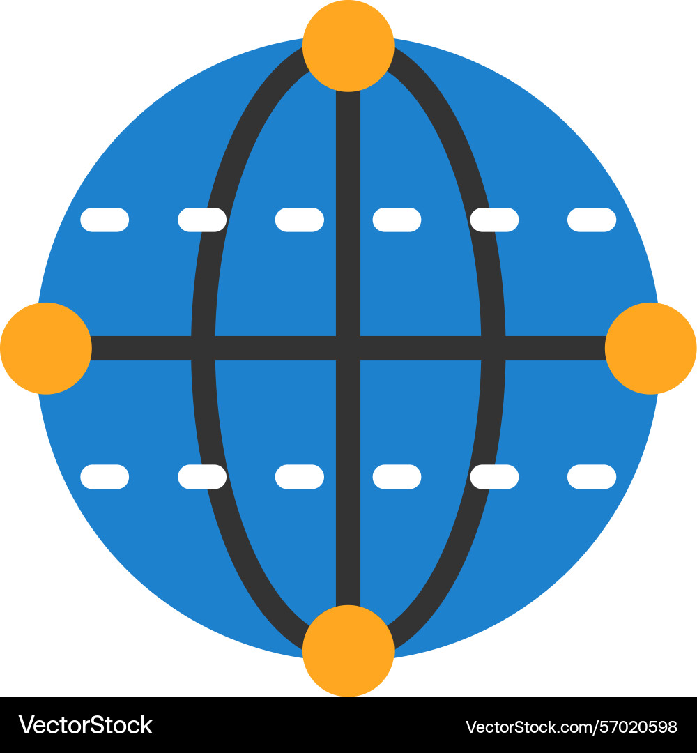 Quantum Algorithmus flache Stil Icon Design vektorbild
