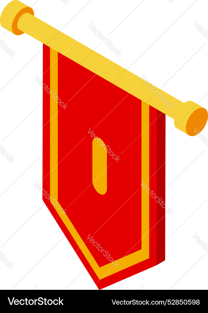 Rote königliche Flagge mit einer goldenen Grenze waving Rote königliche Flagge mit einer goldenen Grenze waving vektorbild