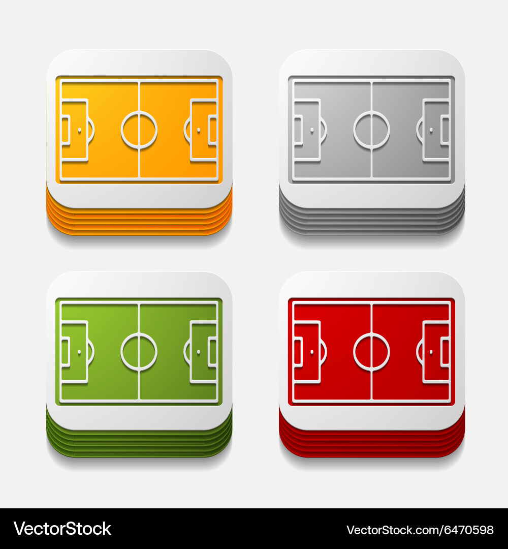 Square button playing field vector image