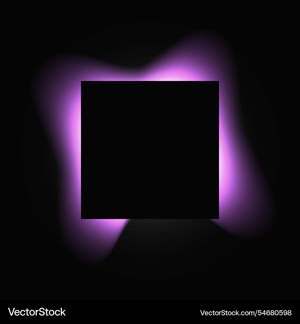 Square illuminate light frame with color gradient Square illuminate light frame with color gradient vector image