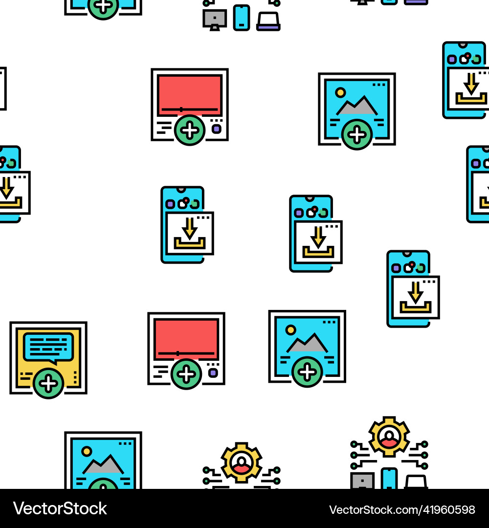 User generated content seamless pattern User generated content seamless pattern vector image