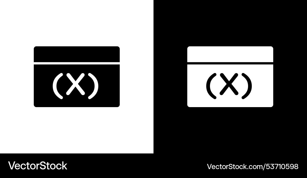 Variable symbol icon art design vector image