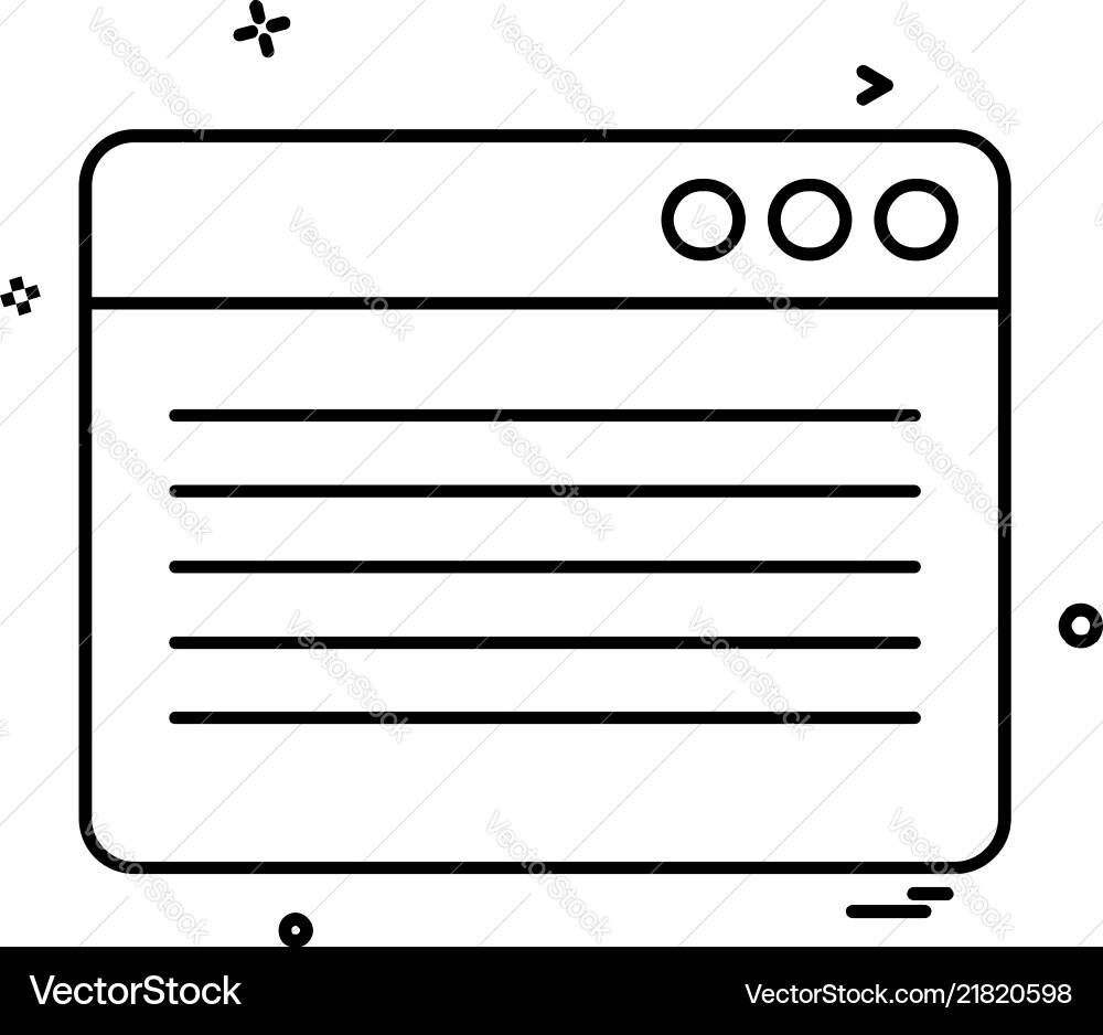 Web layout icon design Web layout icon design vector image