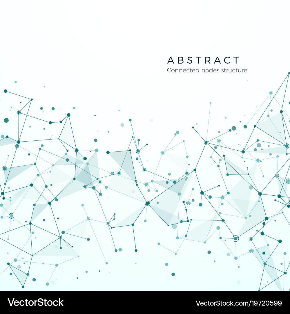 Complex Network Node Pattern vector image