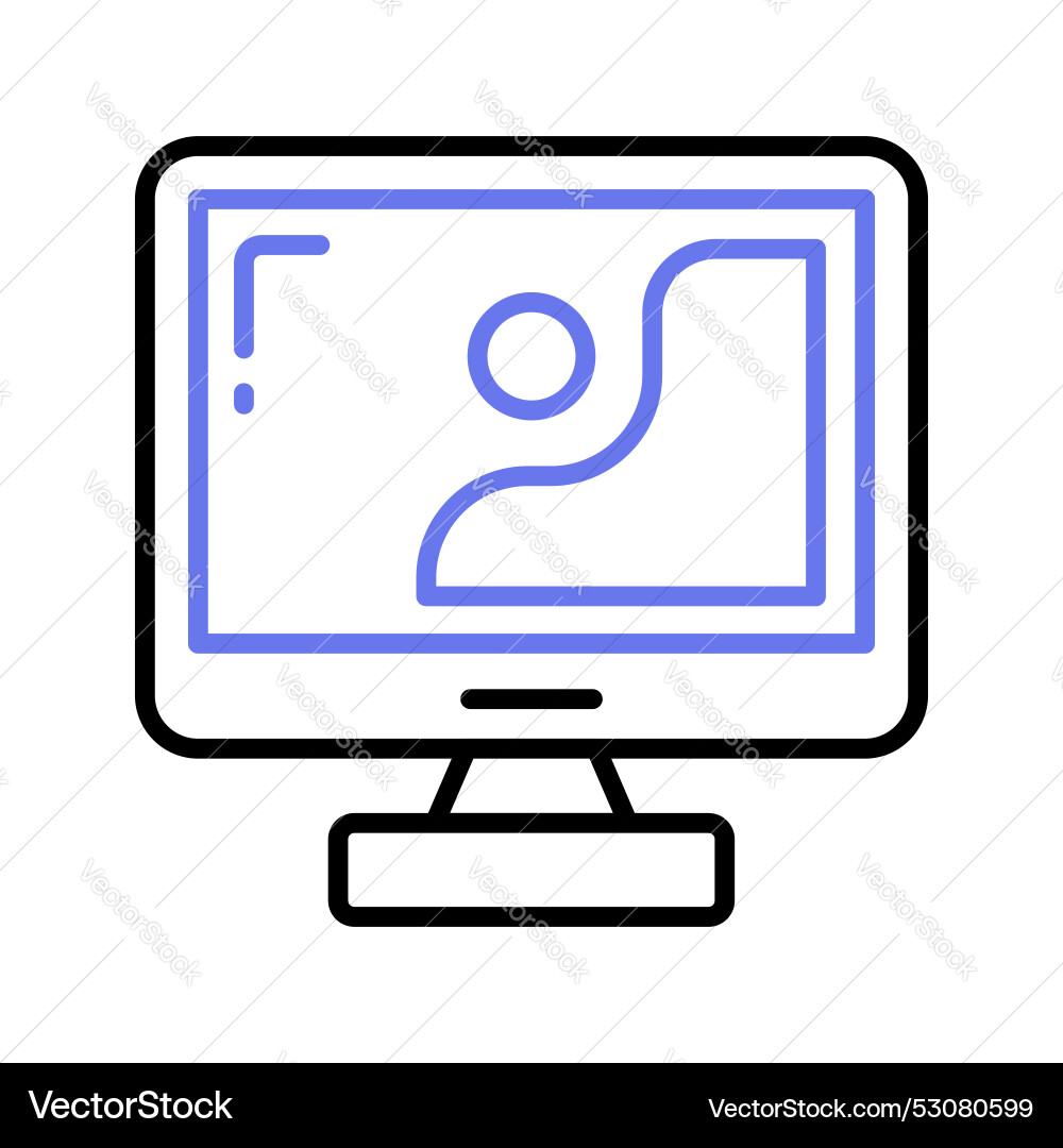 Design inside monitor showing concept icon Vector Image