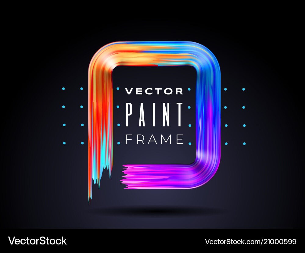 Dynamic Fluid Color Frame vector image