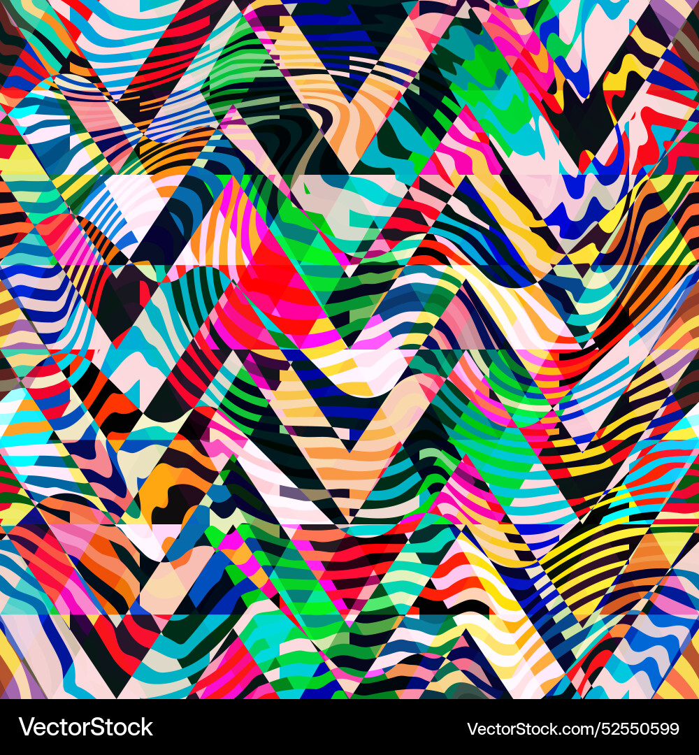 Dynamic Zigzag Waves Pattern Vector Image
